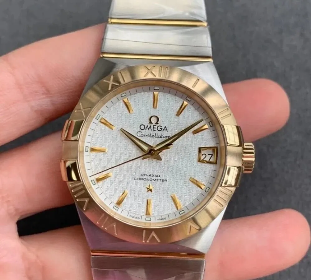 Omega Constellation 123.20.38.21.02.006 VS Factory 1:1 Best Edition Replica Watch Gold Bezel